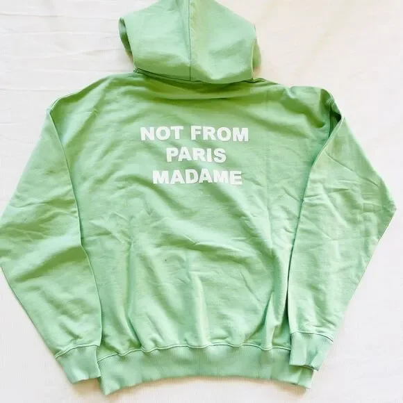Drole De Monsieur Mens Classic Hoodie Not From Paris Madam Unisex Pocket Small S